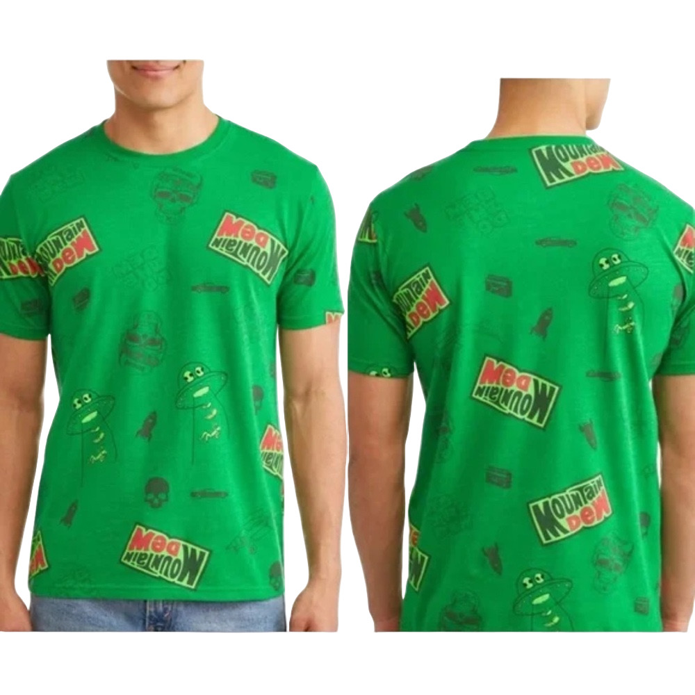 ⏰Mountain 🏔️ Dew Alien 👽 print Men’s T shirt GUC size M